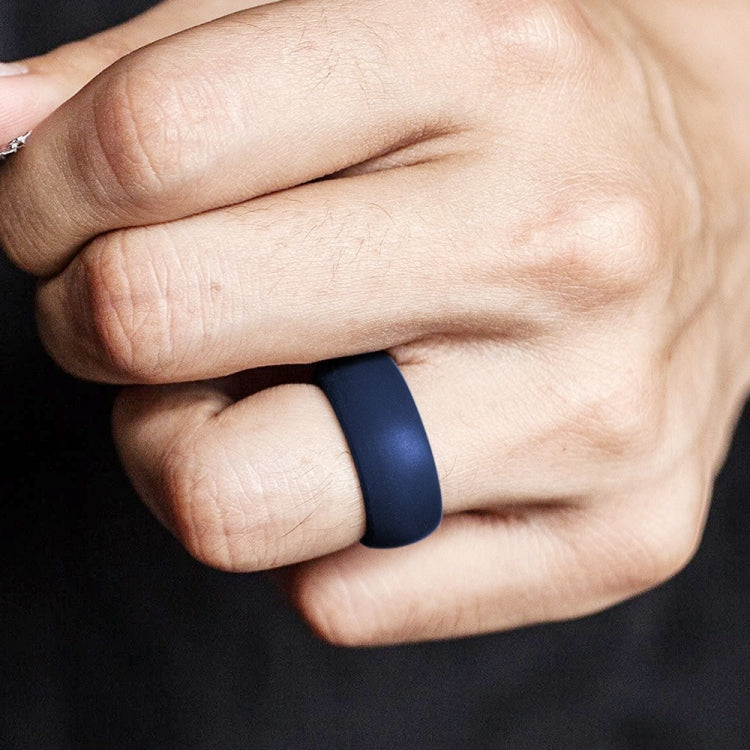 SiR013 8.7mm Curved Outdoor Sports Silicone Ring, No.7, No.8, No.9, No.10, No.11, No.12, No.13, No.14