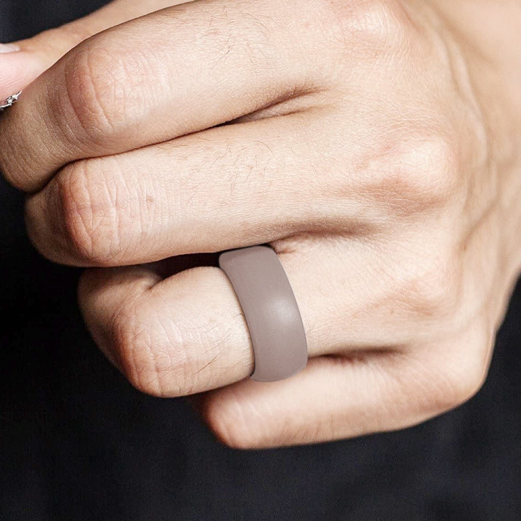 SiR013 8.7mm Curved Outdoor Sports Silicone Ring, No.7, No.8, No.9, No.10, No.11, No.12, No.13, No.14