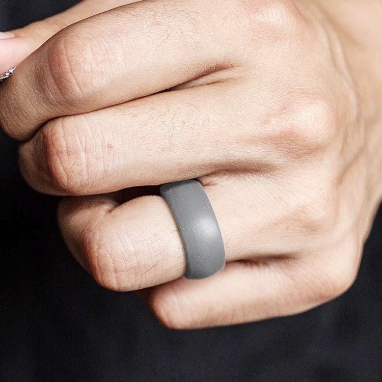 SiR013 8.7mm Curved Outdoor Sports Silicone Ring, No.7, No.8, No.9, No.10, No.11, No.12, No.13, No.14