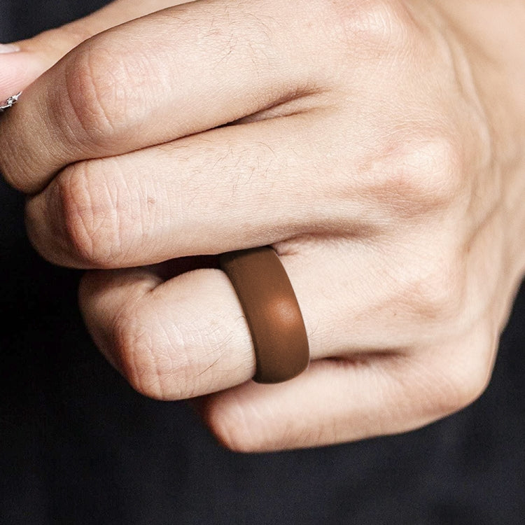 SiR013 8.7mm Curved Outdoor Sports Silicone Ring, No.7, No.8, No.9, No.10, No.11, No.12, No.13, No.14