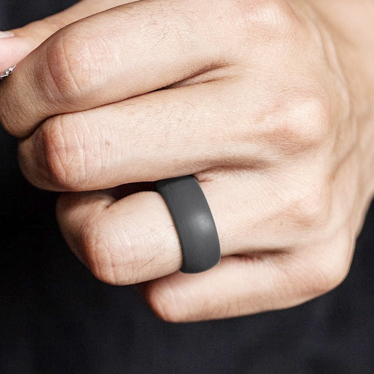 SiR013 8.7mm Curved Outdoor Sports Silicone Ring, No.7, No.8, No.9, No.10, No.11, No.12, No.13, No.14