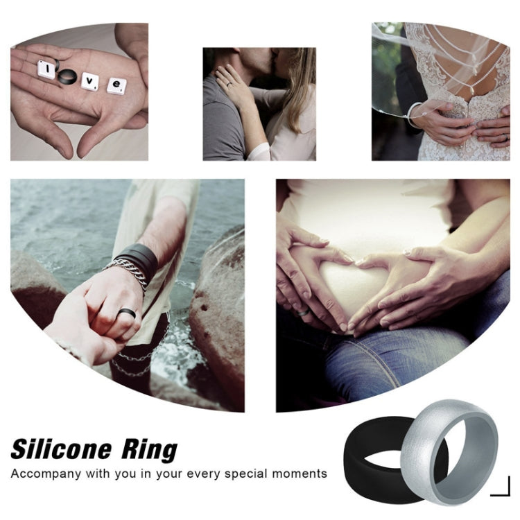 SiR013 8.7mm Curved Outdoor Sports Silicone Ring, No.7, No.8, No.9, No.10, No.11, No.12, No.13, No.14