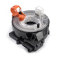 Steering wheel clock spring coil module with orange clips and clear cover