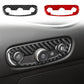 Headlight switch stickers: black and red carbon-fiber, each with three cutouts