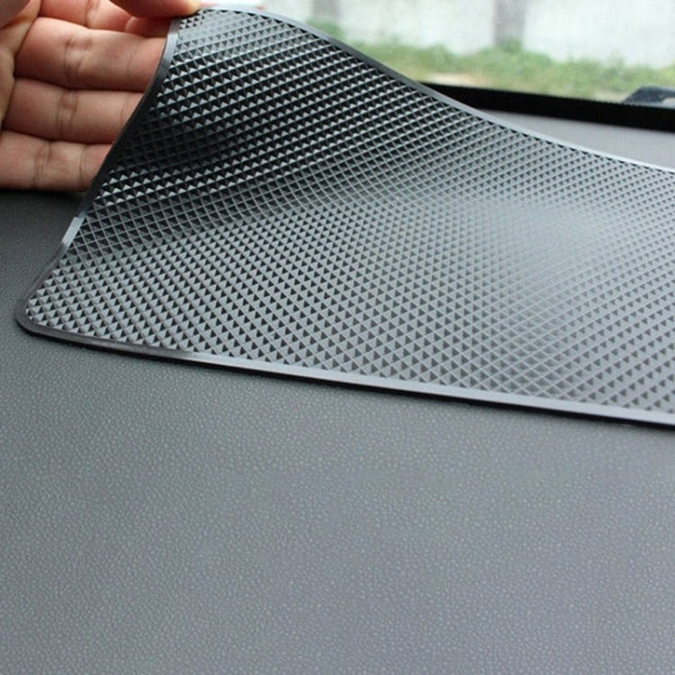 Light gray large anti-slip car storage mat with fine diamond grid texture