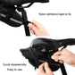 Black saddle tool bag with zipper closure and strap for quick attachment