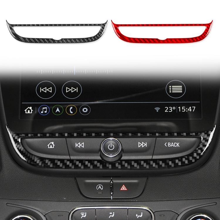 Carbon-fiber style navigation button frame trim, black and red set