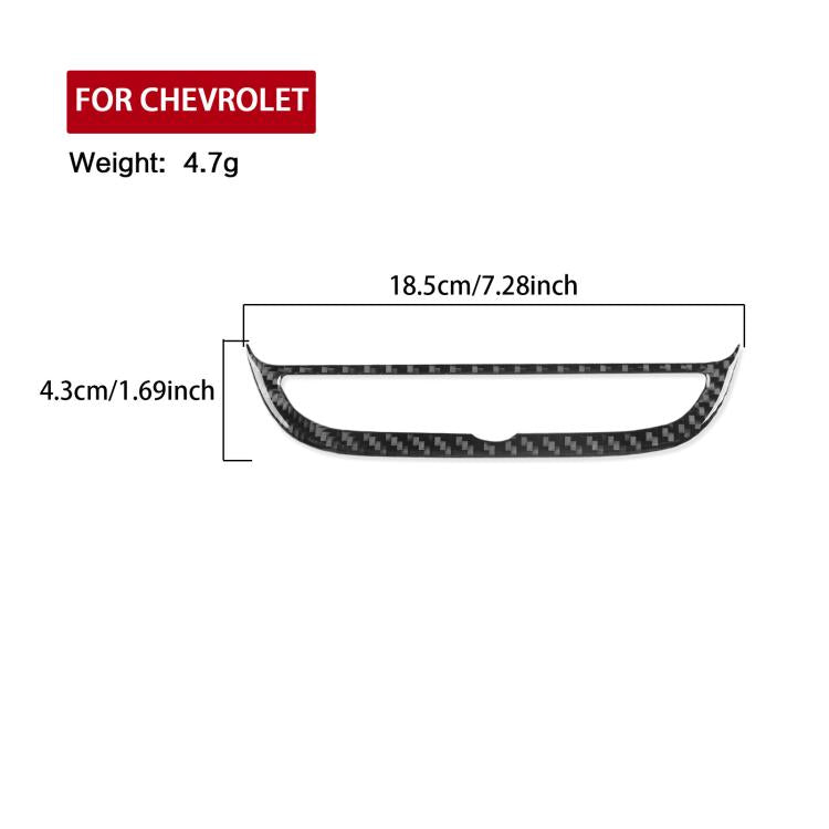 Black carbon-fiber style dashboard navigation button frame sticker trim