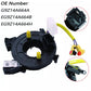 Clock spring coil with yellow leads and white connector plug in black housing