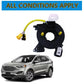 Clock spring coil assembly with yellow harness, white plug, and black housing