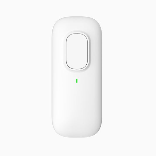 White plug-in ultrasonic pest repellent device with oval speaker grille