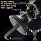 Car air vent phone holder with double-lock clamp and adjustable telescoping knob