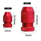 Red adjustable drilling bit stop collar with threaded base and top opening