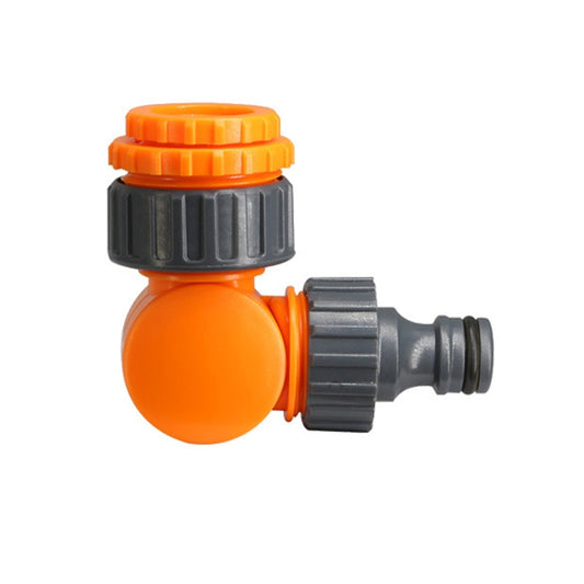 Washing machine faucet connector with orange and black 180-degree swivel head