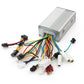 Electric bicycle motor controller aluminum housing with multicolor wires and plug connectors