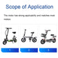 Electric bicycle controller application diagram with three folding e-scooter photos