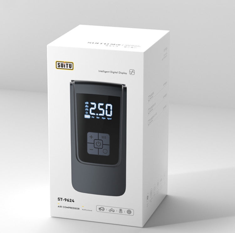 SUITU boxed intelligent digital display electric air pump with screen showing 2.50.