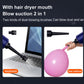 2-in-1 car vacuum and blower nozzle attachments for keyboard and inflating tasks
