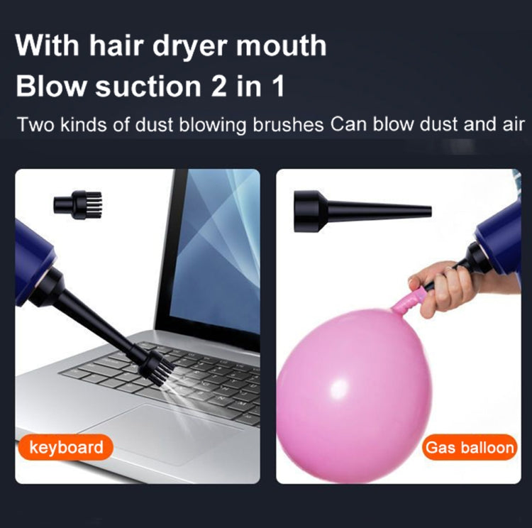 2-in-1 car vacuum and blower nozzle attachments for keyboard and inflating tasks