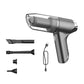 Handheld car vacuum cleaner, silver gray cordless blower and suction with front nozzle