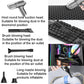 Handheld car vacuum cleaner nozzle and brush blowing attachments, plus long inflation nozzle