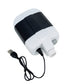 Rechargeable handheld electric shower power unit with USB charging connector and cable
