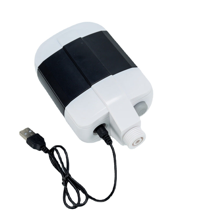 Rechargeable handheld electric shower power unit with USB charging connector and cable