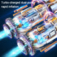 Car vacuum cleaner internal dual-pump motor and fan airflow illustration
