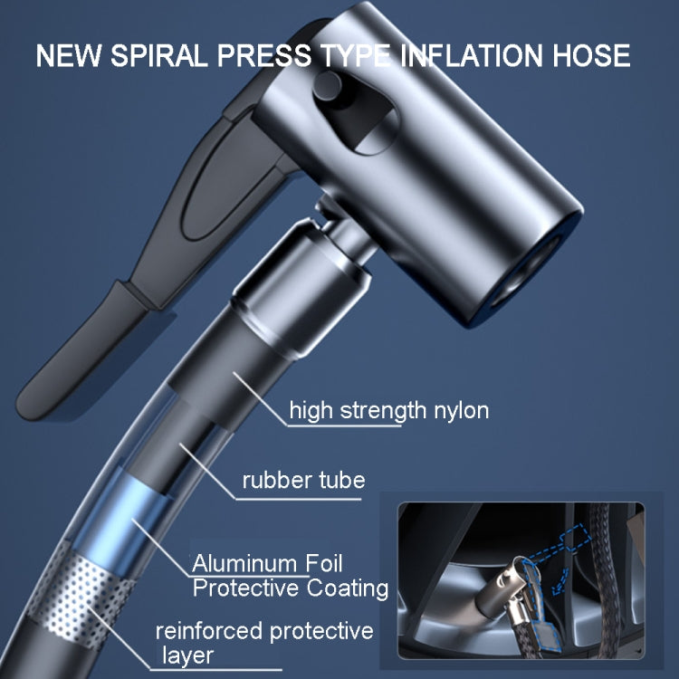 Inflation hose and nozzle assembly with reinforced protective layers for car vacuum