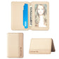 Beige phone back card bag sticker with card slots and photo window