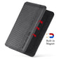 Black foldable phone card holder with built-in magnet bracket