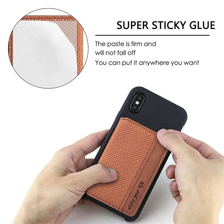 Brown phone back card bag sticker with strong adhesive for mounting