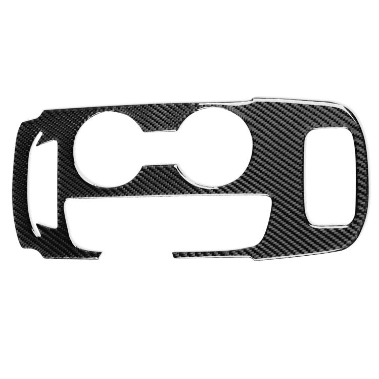 Black carbon-fiber style gear panel sticker insert with cutout openings