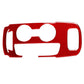 Red carbon-fiber style gear panel sticker insert with cutout openings