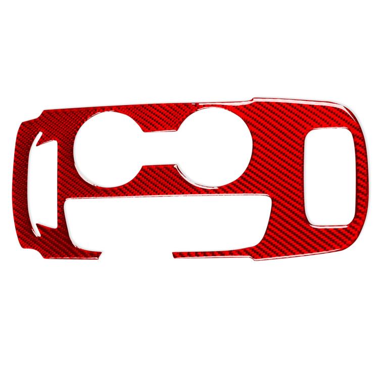Red carbon-fiber style gear panel sticker insert with cutout openings