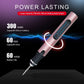 Rose gold mini electric drill pen with battery life power graphic and charging icon