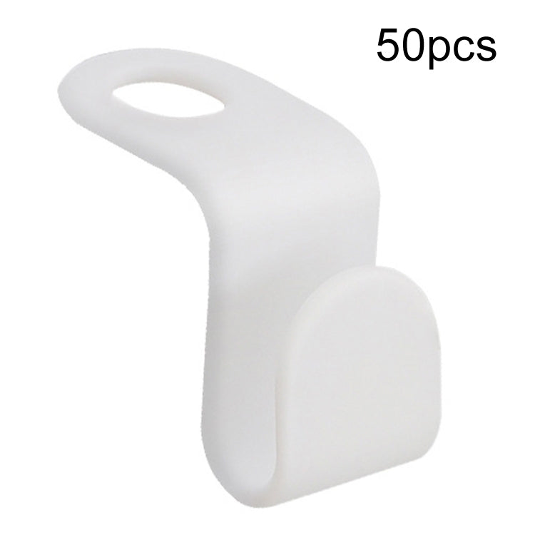 White 50-pack hanger connecting hooks for stacking hangers