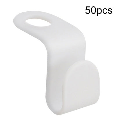 White 50-pack hanger connecting hooks for stacking hangers