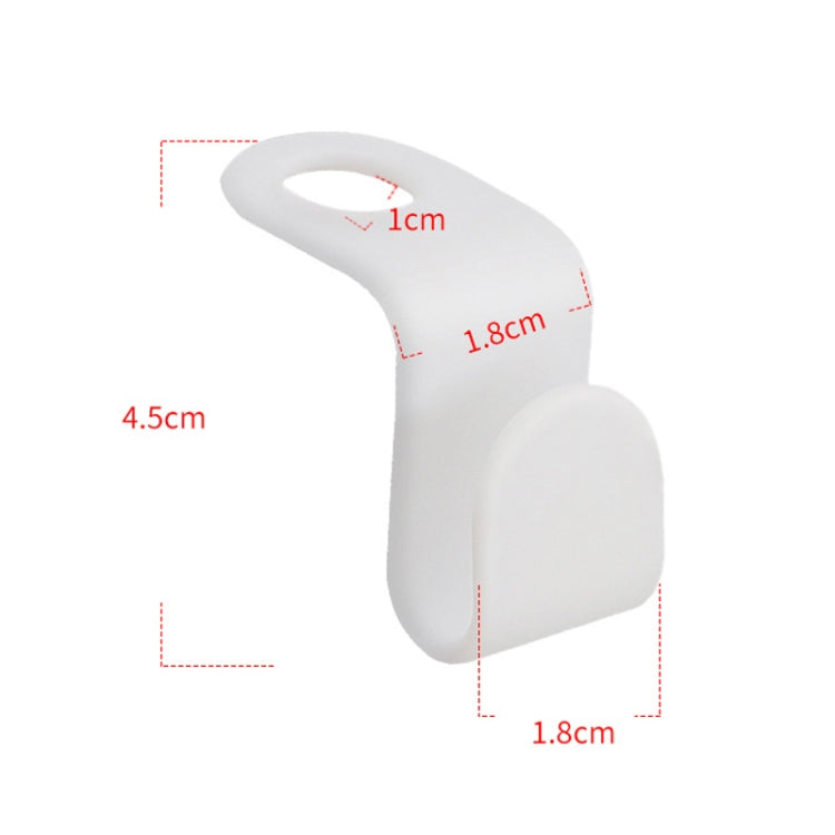 White hanger connecting hook, 4.5cm long, 1.8cm wide loop