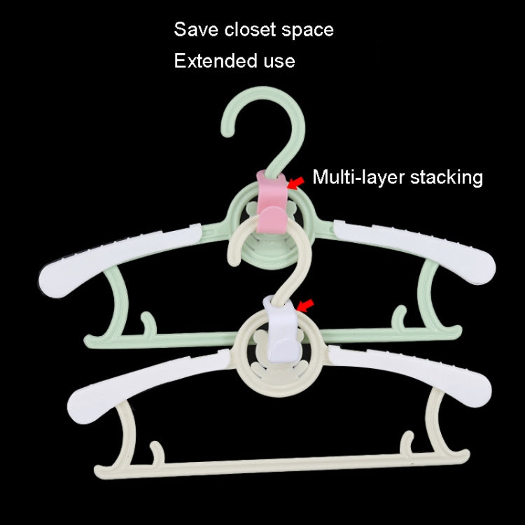 Hanger connecting hooks for multi-layer stacking on closet hangers