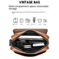 Brown vintage crossbody bag open interior with zip compartment and inner space