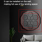 Wall-mounted boxing trainer outline showing fit around the target panel