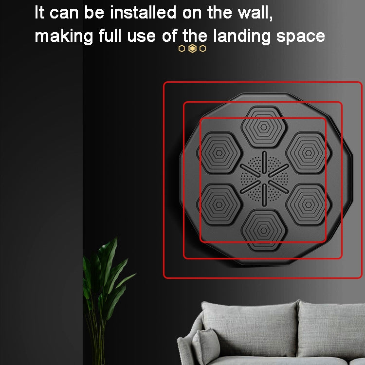 Wall-mounted boxing trainer outline showing fit around the target panel