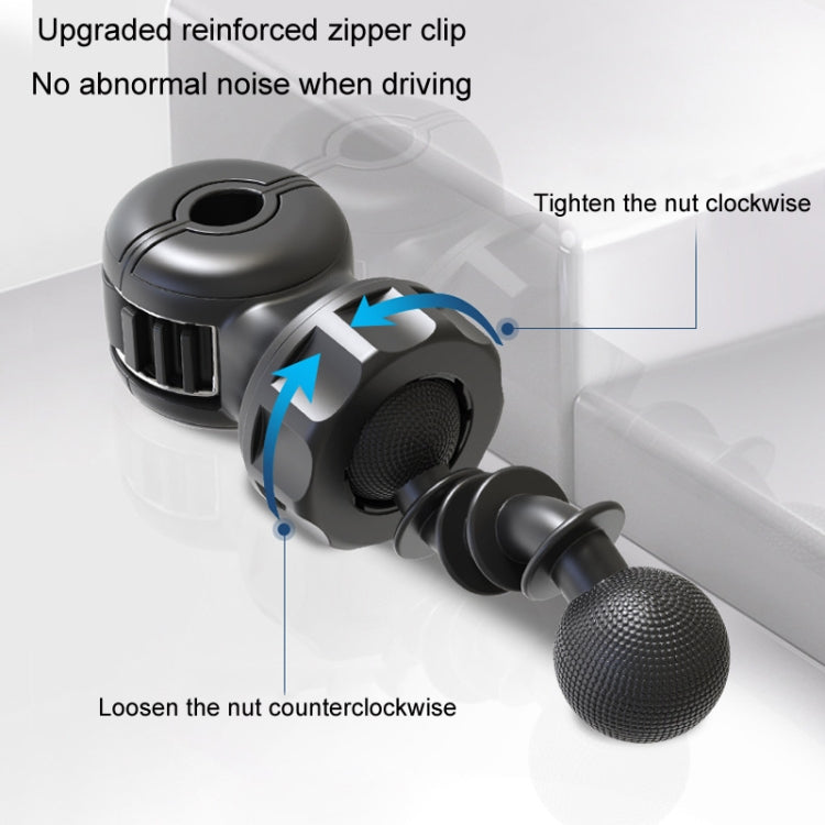 Car fan with zip-clip mount and inline controller on power cable