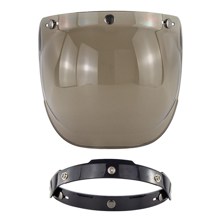 Motorcycle helmet windproof lens with bracket, light tea tinted smoke visor