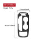 Black carbon-fiber gear panel sticker template with cup and shifter cutouts