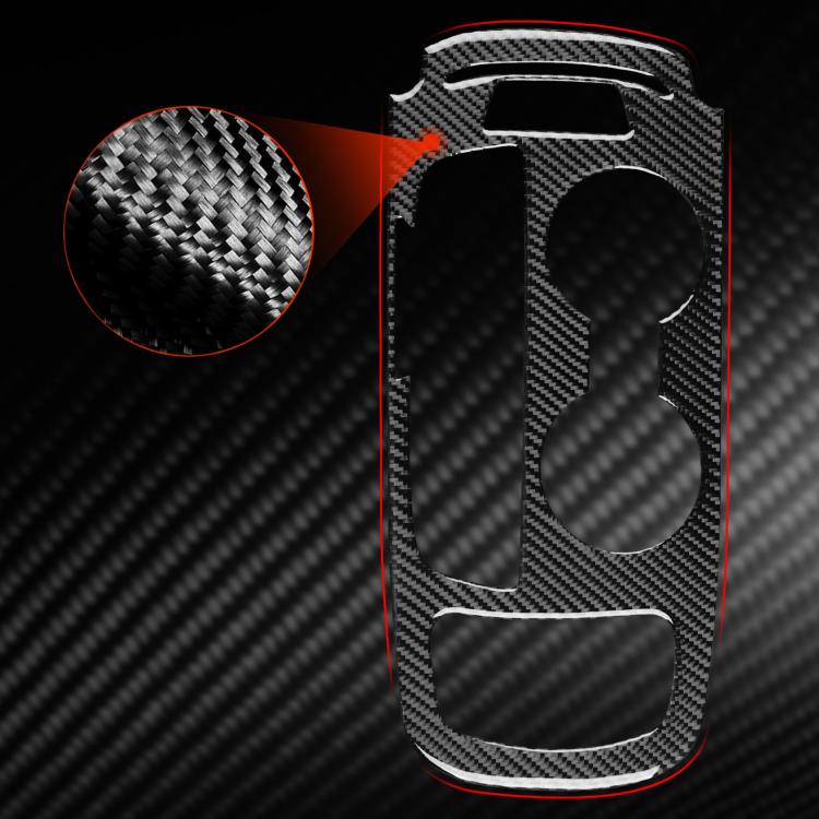 Black carbon-fiber gear panel sticker with red accent outline and large cutouts