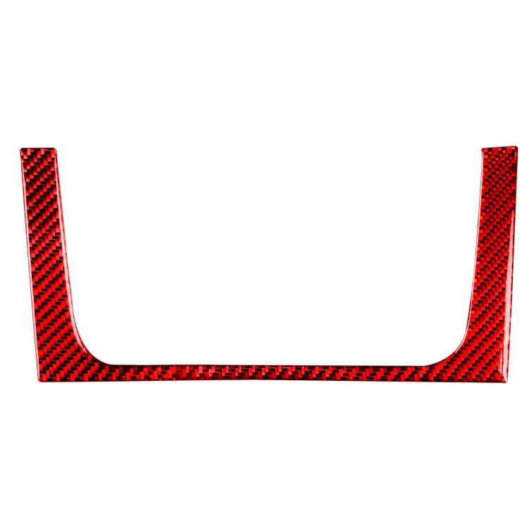 Red carbon-fiber CD panel cover sticker for Smart Fortwo center console trim