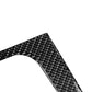 Black carbon-fiber texture trim sticker piece with curved edge detail