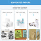 Thermal paper types illustrated with roll paper for pocket label printing